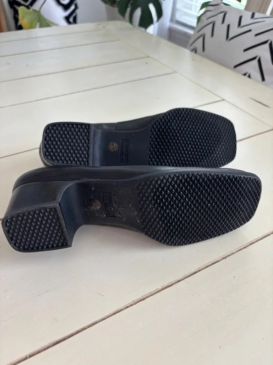 Strictly Comfort Casual Slip On Loafers Women’s 7 M Black Leather - Picture 5 of 15